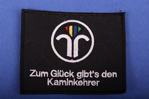 Aufnäher ZIV-Logo eckig "Zum Glück gibt's den Kaminkehrer" 9x7 cm Feger - Bild 1 von 1