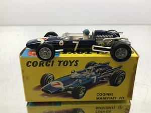 CORGI TOYS 156 COOPER MASERATI F1 FORMULA 1 #7 -BLUE 1:43- GOOD IN BOX - 458 - Picture 1 of 9
