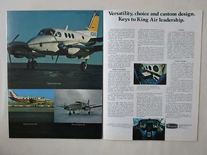 5/1973 PUB BEECHCRAFT KING AIR C90 E90 A100 AIRCRAFT AVION FLUGZEUG ORIGINAL AD - Picture 1 of 1