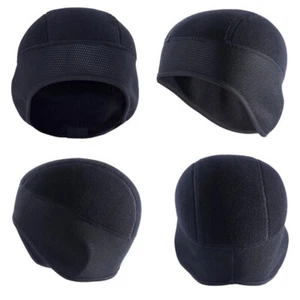 Winter Skull Cap Cycling Helmet Liner Beanie Ear Covers Windproof Fleece Ski Hat - Picture 1 of 10