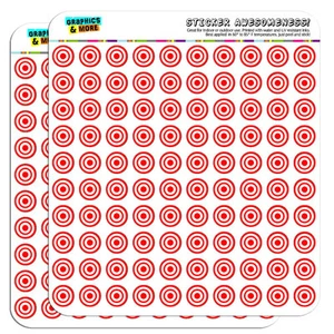 Target Sniper Scope Bullseye 0.5" Scrapbooking Crafting Stickers - Picture 1 of 1