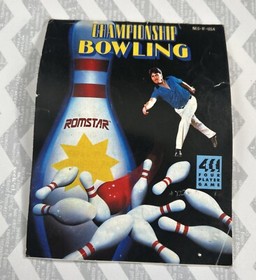 Championship Bowling Nintendo NES Manual Only NES-1F-USA Damaged READ Authentic