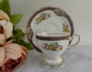 Vintage Tuscan Fine English Bone China "Harrow" Cup & Saucer - Picture 1 of 8
