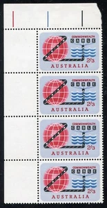 1963 2/3d Acsc 411za TRANS PACIFIC CABLE VARIETY *AUTOTRON COLOURS* MNH. - Picture 1 of 2