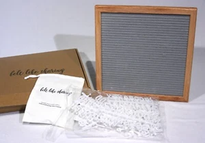 12" x 12" grau Filz Buchstaben Brett Wand Dekor mit veränderbaren 1" weißen Buchstaben - Bild 1 von 7