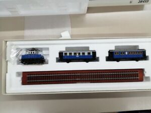 Marklin HO Gauge (28455) Overseas Train Car Model with Box White & Blue Used