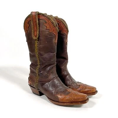 Botas occidentales Old Gringo Tooled a mano para hombre 10 D Foto 1 de 4