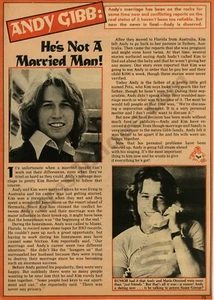 Andy Gibb Singer Heartthrob 1978 gran artículo impreso antiguo ¡Idea de regalo para fanáticos! (3517) - Imagen 1 de 1