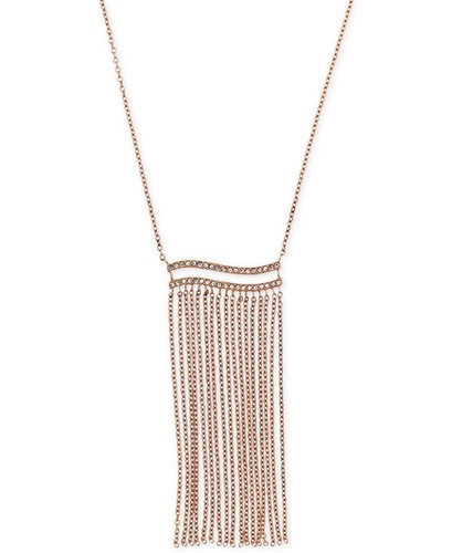 Ciondolo Frange Michael Kors Wonderlust Rosa Tono Oro Collana MKJ6636791