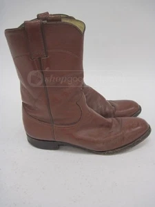 Justin braune Leder Cowboy Western Stiefel Größe 8,5D KOSTENLOSER VERSAND - Bild 1 von 8