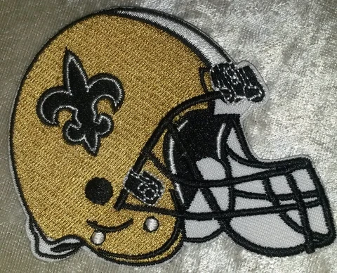 New Orleans Saints 3.5" Helmet Iron On Embroidered Patch ~FREE Ship Cover