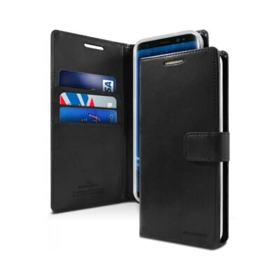 Goospery Blue Moon For Samsung S9 Plus Wallet Case Black - Image 1 of 3