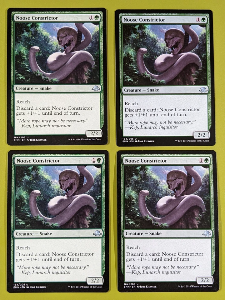 Noose Constrictor x4 Eldritch Moon 4x Playset Magic the Gathering MTG  - Image 1 of 1