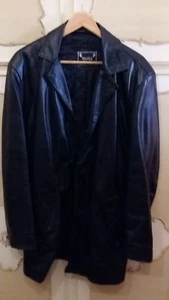 ABBIGLIAMENTO UOMO - GIUBOTTO PELLE - NERO - L - SPALLE 48 cm - LUNGHEZZA 85 cm - Foto 1 di 3