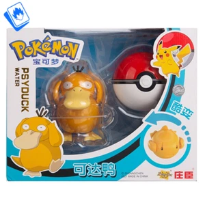 Action Figure Pokémon Psyduck Pokeball 9cm STATUA DA COLLEZIONE Anime - Foto 1 di 4