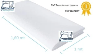Telo TNT Tessuto non Tessuto Bianco per mascherine 60 grammi H 1,60 top quality - Foto 1 di 1