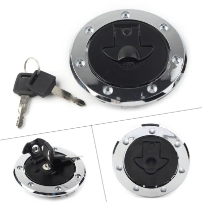US Aluminum Fuel Gas Tank Cap Cover Keys Fit For Kawasaki Ninja ZX7R ZX-6R ZX-9R - Image 1 of 4