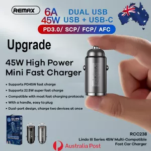 Type C Car Charger USB C Fast Charging Car USB Adapter Type C Dual Port Quick - Picture 1 of 81