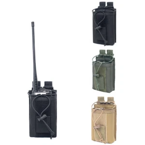 1000D Nylon Tactical Molle Adjustable Two Way Radios Holder Bag Case Radio Pouch - Picture 1 of 15