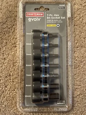 Craftsman Evolv 3/8” Drive 7 pc. Metric MM Hex Bit Set 10058 - Image 1 of 4