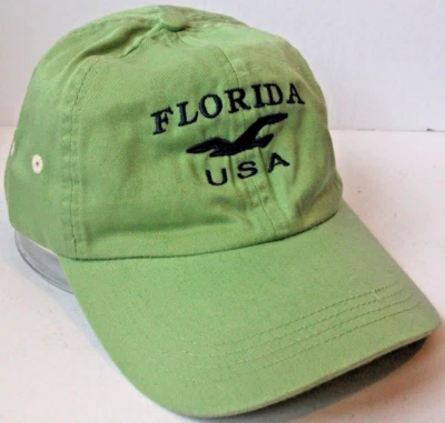 Florida USA Hat Green Hook Loop Baseball Cap Foto 1 de 4