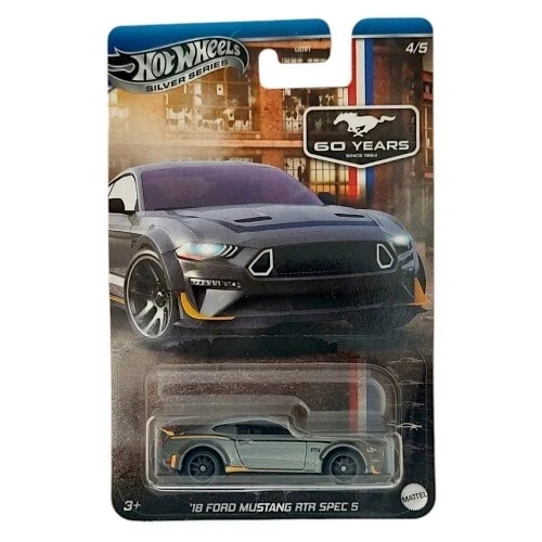 HOT WHEELS FORD MUSTANG 60 YEARS '18 FORD MUSTANG RTR SPEC 5 4/5 JBY53 - Image 1 of 1