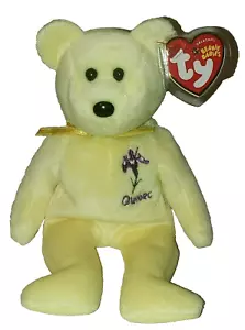 Ty Beanie Baby QUEBEC IRIS VERSICOLOR el Oso de las Flores Canadá Show Exclusivo Como Nuevo - Imagen 1 de 6