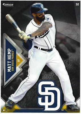 MATT KEMP FATHEAD TRADEABLES SAN DIEGO PADRES LOGO REMOVABLE DECAL 2016 #32 - Image 1 of 3