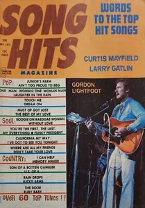 Song Hits Magazine Gordon Lightfoot Curtis Mayfield Larry Gatlin d8 - Picture 1 of 4