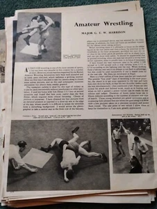 Kvc75 Ephemera 1954 Picture Amateur Wrestling Major G E W Harrison  - Picture 1 of 1