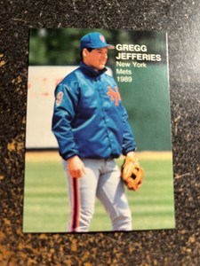 Gregg Jefferies Mets 1989 Pacific Rookies Superstars Two RARE UNLICENSED #8
