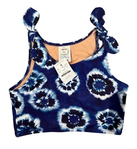 J.Crew crewcuts tie dye Girls' tie-shoulder Swim Top with UPF 50+ sz 10 - Picture 1 of 4