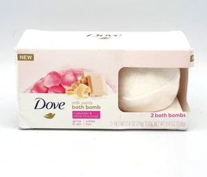 Remolinos de leche de paloma bomba de baño agua de rosas y chocolate blanco un paquete de 2 bombas - Imagen 1 de 6