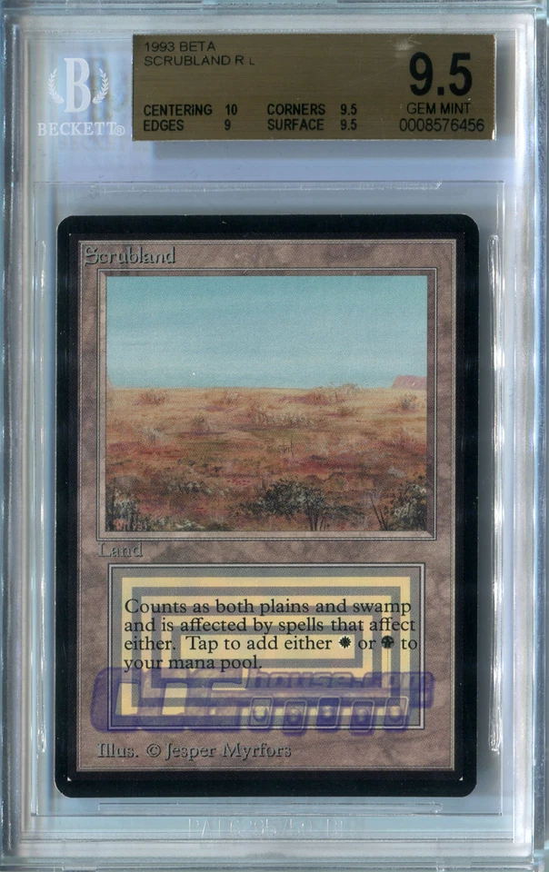 Scrubland #A (Beta) - BGS GEM MINT 9.5 (w/10 sub) MTG *CCGHouse* Magic - Image 1 of 1