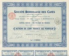 Société Bordelaise des Cafés (Aktie 1934)