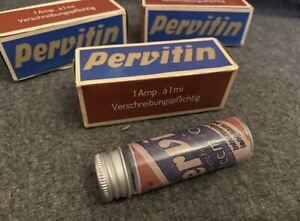 Empty Reproduction Pervitin Panzer Chocolate Box And Bottle German Wehrmacht Ww2