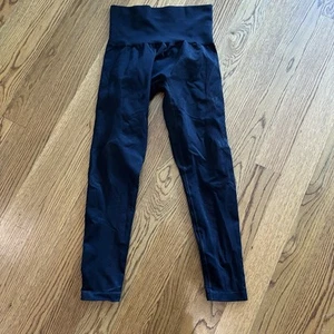 LNDR The Chisel Black Leggings 7/8 Size L-XL Made In Portugal Recycled Yarns - Picture 1 of 8