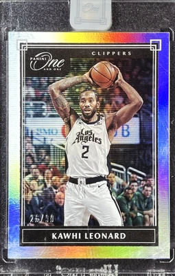 Base de baloncesto Panini One And One 2019-2020 plateada #78 Kawhi Leonard/99 ✨️⚪️ Foto 1 de 2