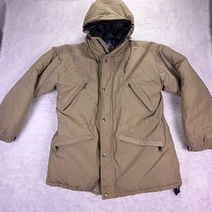 Sierra Designs Mens Medium 60/40 Parka Winter Jacket Chore Coat Tan Hooded USA - Picture 1 of 13