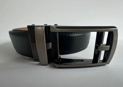 COMFORT CLICK Adjustable Black Leather Belt Mens Size 28 - 34 in Business Work - Image 1 of 4