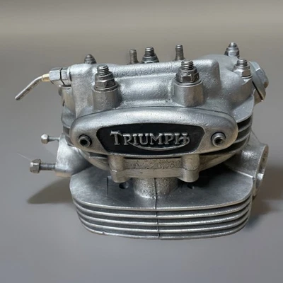 🏍️ Головка одного цилиндра Triumph 250 куб. см от оригинального производителя 1968–72 TR25W Trophy ✨ в комплекте - Изображение 1 из 4