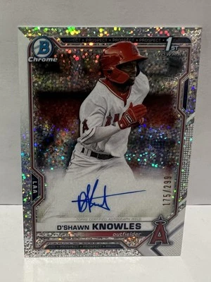 2021 Bowman Chrome Prospects Auto D'Shawn Knowles #CPA-DK Speckle Refractor /299 - Image 1 of 2