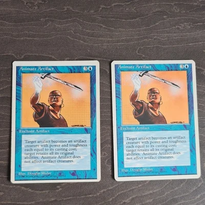 MTG 2x Animate Artifact Vintage Magic the Gathering +free cards. - Image 1 of 2