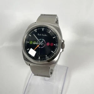Paul Smith Quartz Watch Black Dial Silver Band 40mm Classic Working - Picture 1 of 12