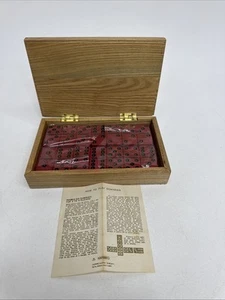 Vintage Skorpion rot & schwarz komplettes Domino Set in Holzbox neue Dominos - Bild 1 von 4