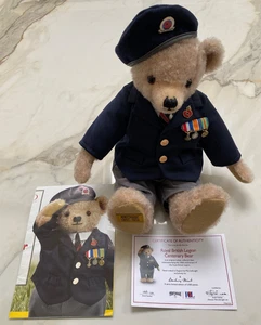 MerryThoughts The Royal British Legion Centenary Original Mohair Bear * RARE - Picture 1 of 12