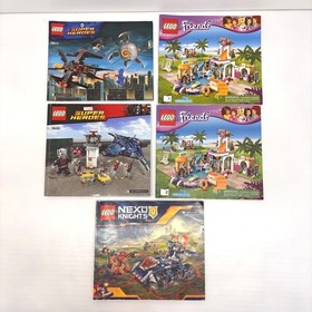 Lego Marvel Super Heroes, NEXO Knights, & Friends Instruction Manuals (5 total)