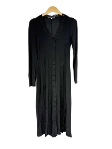 Veronica De Laurentiis Vintage 90’s Button Front Long Sleeve Whimsy Goth Dress L - Bild 1 von 6
