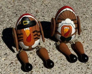 Terry’s Village handbemalt Holz eiförmig Truthahn Erntedankregal Sitzer - Bild 1 von 8