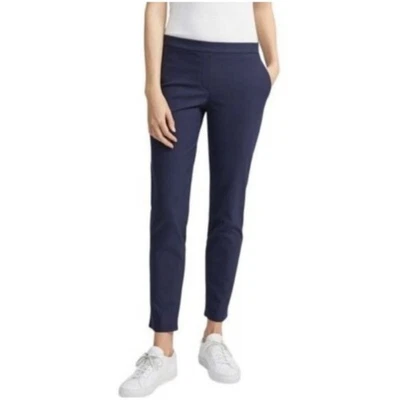 Theory 女式 6 码海军蓝拉裤修身弹力棉 295 美元 — 第 1/4 张图片